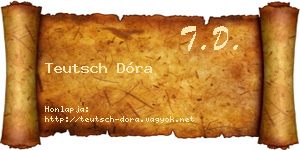 Teutsch Dóra névjegykártya